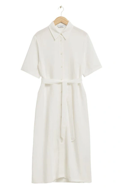 & Other Stories Belted Shirtdress In White