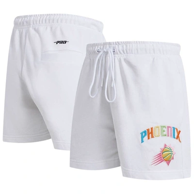 Pro Standard White Phoenix Suns Washed Neon Shorts