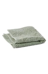 Coyuchi Air Weight® Set Of 6 Organic Cotton Washcloths In Jade