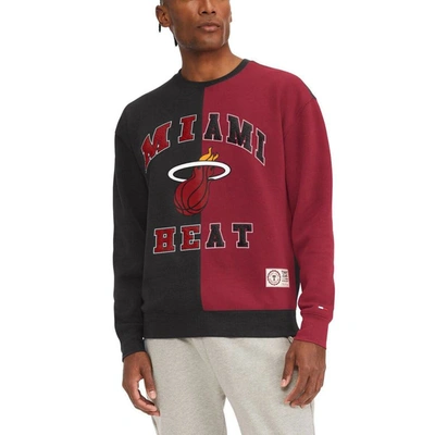 Tommy Jeans Black/red Miami Heat Keith Split Pullover Sweatshirt
