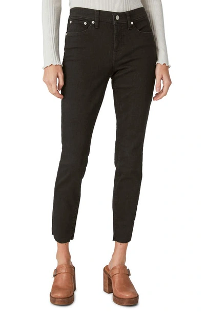 Lucky Brand Ava Raw Hem Mid Rise Skinny Jeans In Clean Black