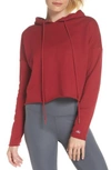 Alo Yoga Box Crop Hoodie In Crimson