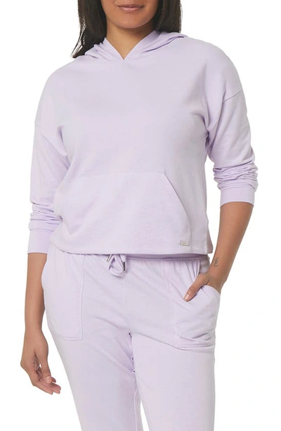 Andrew Marc Sport Long Sleeve Drop Shoulder Hoodie In Wisteria