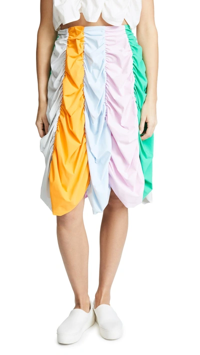 Paskal Draped Mid Length Skirt In Multi