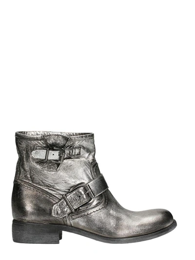 Strategia Spritz Silver Leather Boots