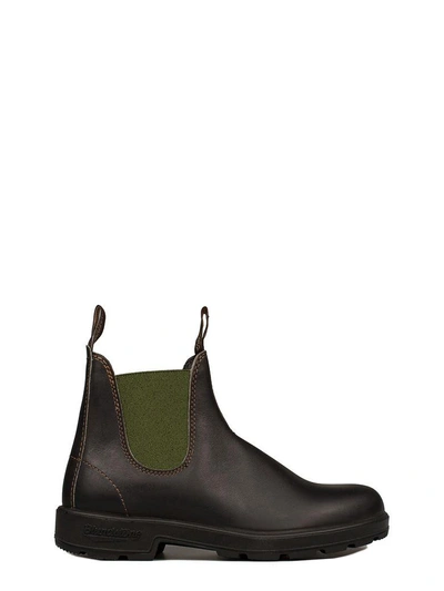 Blundstone Brown/green Leather Low Boot In Brown - Green