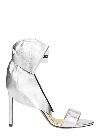 Alexandre Vauthier Bow Detail Sandals In Silver