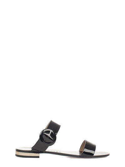 Marc Ellis Black Patent Leather Sandal