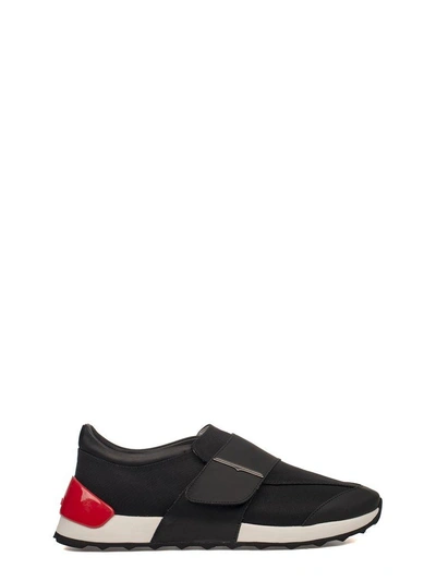Alberto Guardiani Black Onesoul Leather Slip On Sneakers