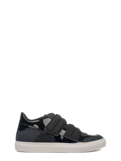 Mm6 Maison Margiela Black Patent Leather Sneakers