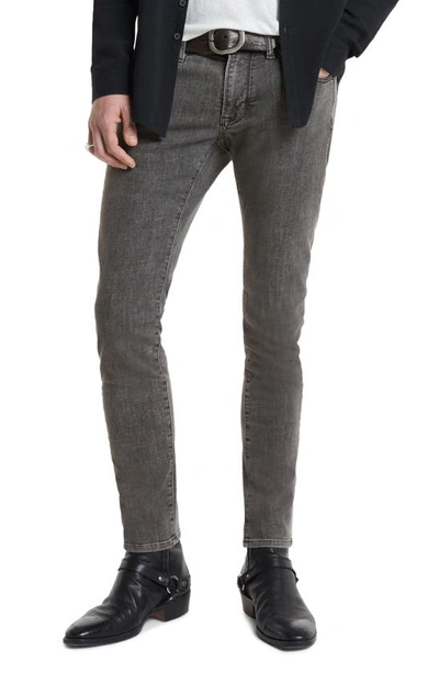 John Varvatos J703 Harlow Skinny Fit Jeans In Dark Charcoal