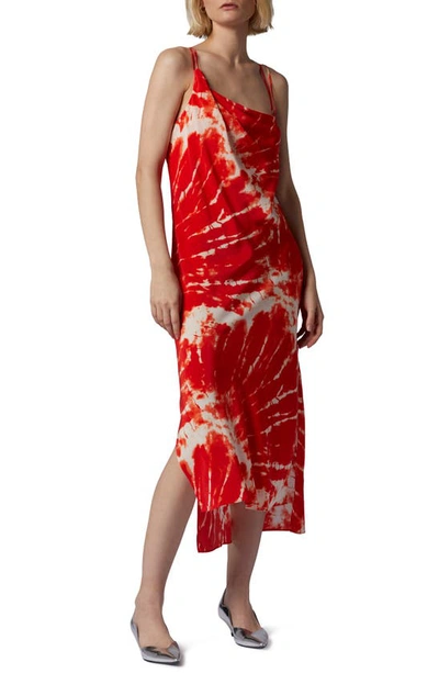 Equipment Silvana Print Silk Slipdress In Fiery Red Multi