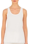 Natori Bliss Stretch Cotton Tank In White