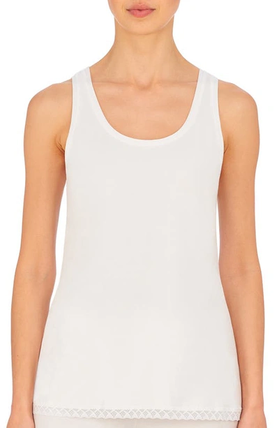 Natori Bliss Stretch Cotton Tank In White