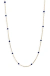 Argento Vivo Enamel Dot Station Necklace In Gold/blue