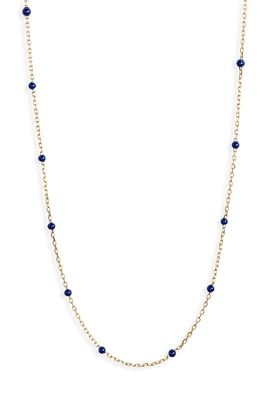 Argento Vivo Enamel Dot Station Necklace In Gold/blue