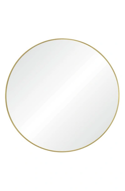 Renwil Grady Round Mirror In Clear/satin Brass