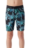 O'neill Kids' Hyperfreak Mysto Swim Trunks In Black