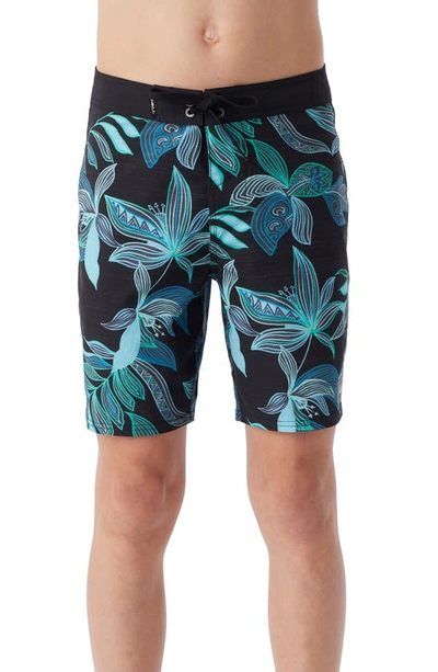 O'neill Kids' Hyperfreak Mysto Swim Trunks In Black