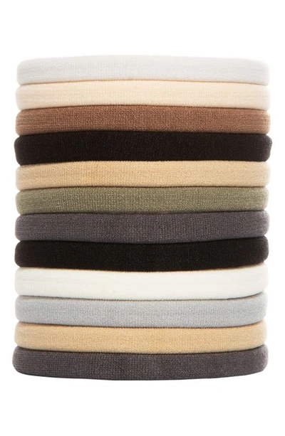 L Erickson Yoga 12-pack Ponytail Holders In Neutral