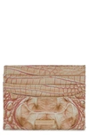 Brahmin Cheryl Leather Card Holder In Sunkiss
