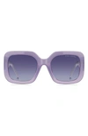 Marc Jacobs 53mm Polarized Square Sunglasses In Purple/purple Gradient