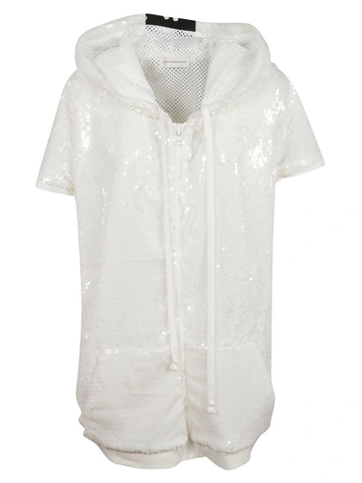 Faith Connexion Sequin Oversized Hoodie In White