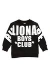 Billionaire Boys Club Kids' Coverage Cotton Blend Sweatshirt In Black