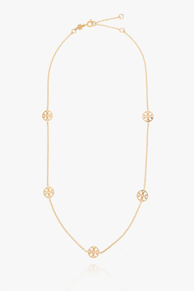 Tory Burch Miller Logo Detailed Necklace In Gold