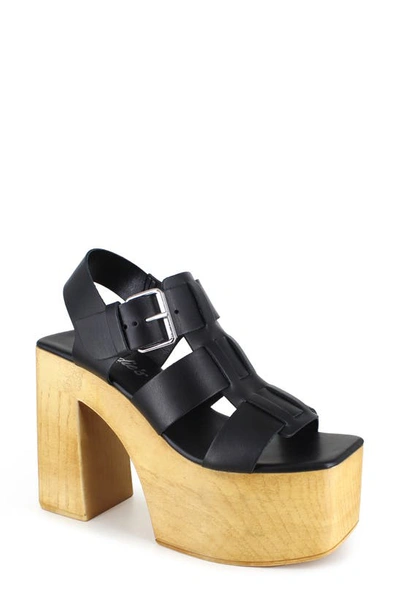 Candies Myra Slingback Platform Sandal In Black