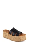 Candies Kalma Platform Slide Sandal In Black