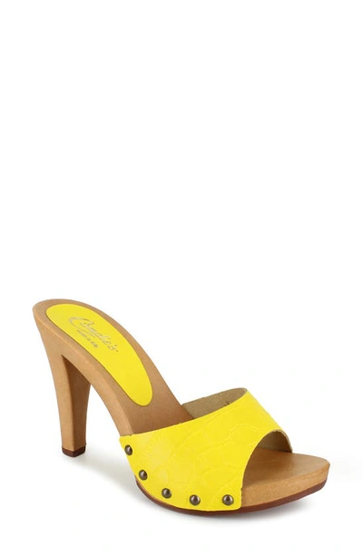 Candies Antonella Slide Sandal In Yellow
