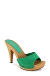 Candies Viviana Slide Sandal In Green