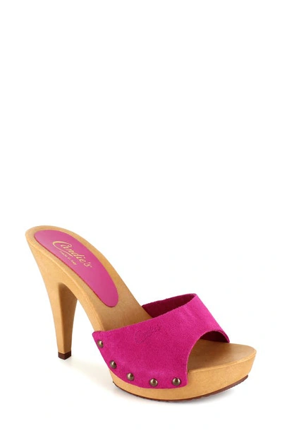 Candies Viviana Slide Sandal In Magenta