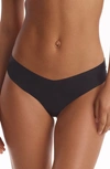 Commando Cotton Thong In Black