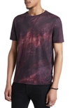 John Varvatos Brooklyn Regular Fit Tie Dye Linen T-shirt In Black