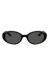 Dolce & Gabbana Oval Sunglasses In Black