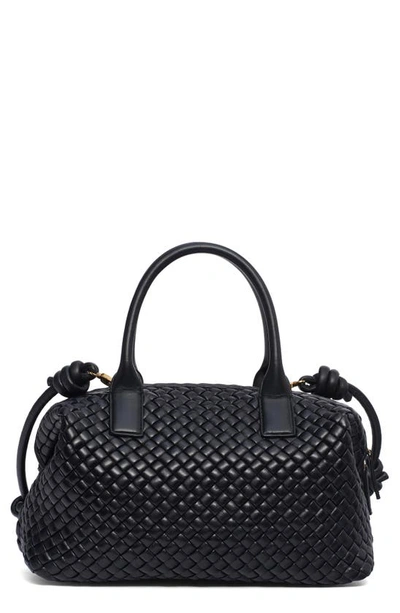 Bottega Veneta Doctor Padded Intrecciato Top-handle Bag In 1019 Black-m Brass