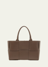 Bottega Veneta Arco Medium Intrecciato Napa Tote Bag In Taupe Grey