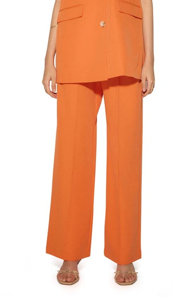 Something New Snlise High Waist Wide Leg Pants In Exotic Orange