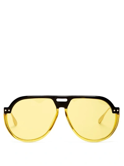 Dior Pilot Aviator Sunglasses In Yellow