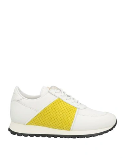 Giuseppe Zanotti Woman Sneakers Off White Size 8 Soft Leather, Textile Fibers