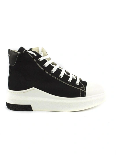 Cinzia Araia Black Leather Sneaker In Nero