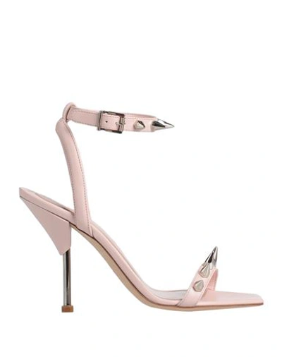 Alexander Mcqueen Woman Sandals Pink Size 10 Calfskin