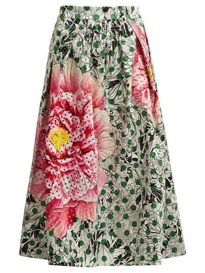 Mary Katrantzou Bowles High-waist Printed Skirt In Pbnpolka