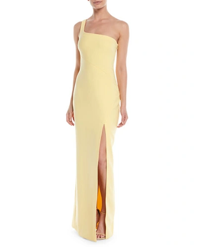 Likely Camden One-shoulder Gown W/ Slit In Snapdragon