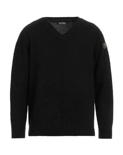 Raf Simons Man Sweater Black Size Xl Merino Wool