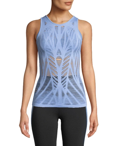 Alo Yoga Vixen Fitted Muscle Tank Top In Medium Blue