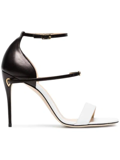 Jennifer Chamandi Rolando 105mm Sandals In Black White