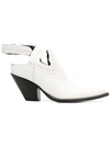 Maison Margiela Cut-out Leather Boots In White